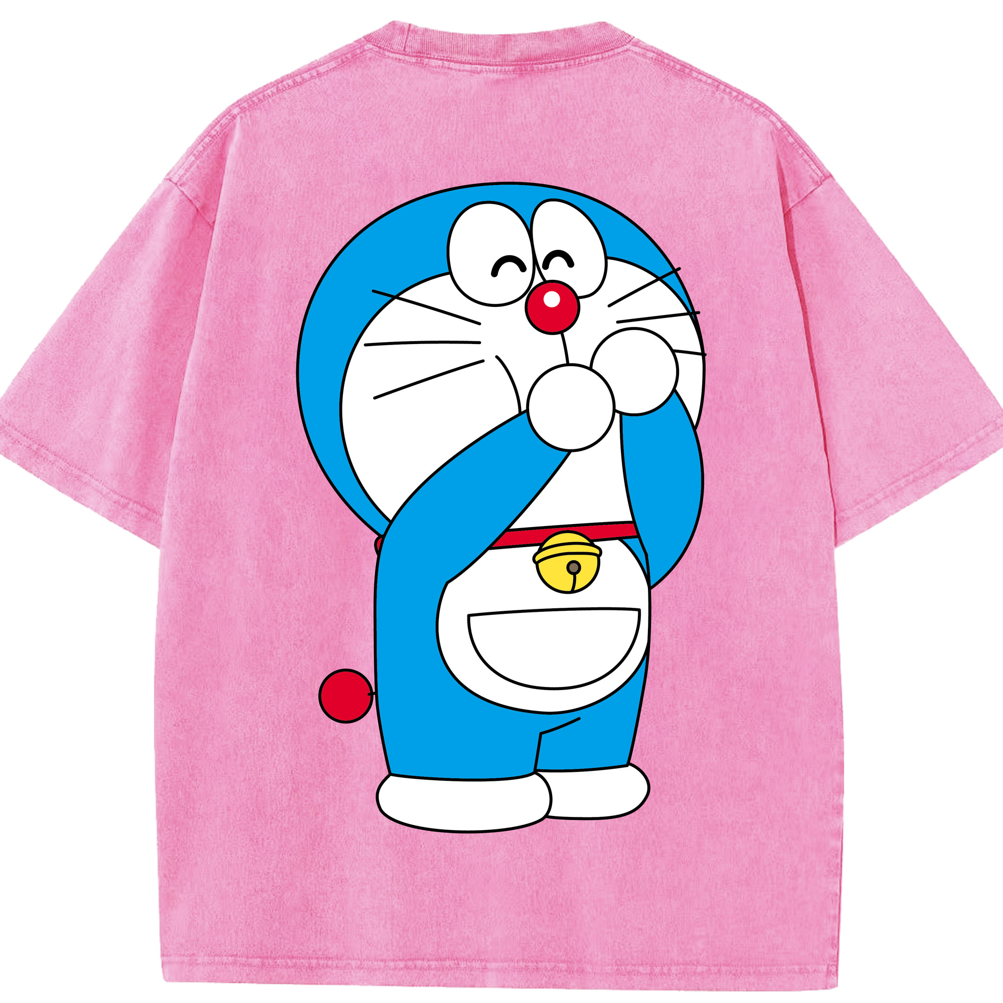 （画像用） ドラえもん Doraemon 綿100% ヴィンテージ風 半袖Tシャツ（背面プリント）